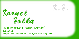 kornel holka business card